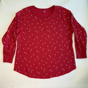 OLD NAVY WOMEN'S LONG SLEEVE THERMAL CHRISTMAS TREES 2X